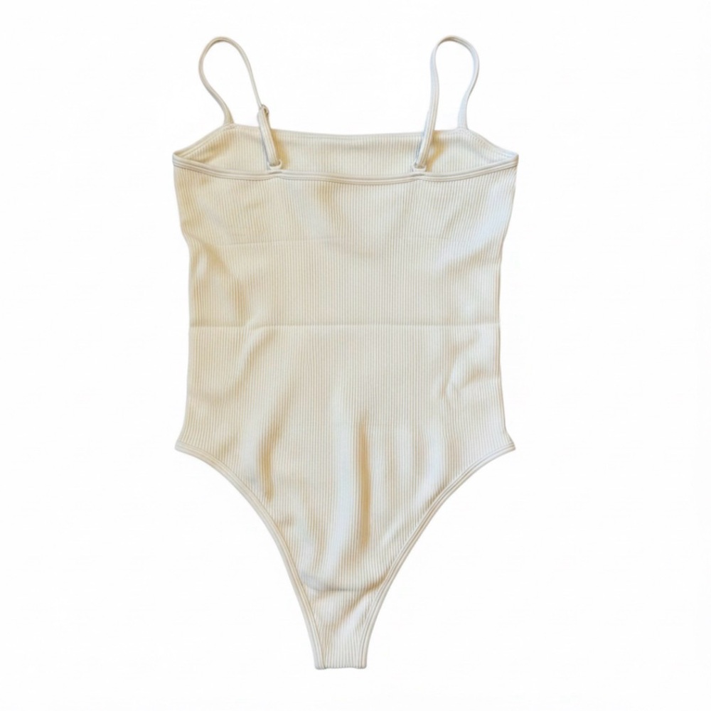 OQQ Women's 3 Piece Ribbed Yoga Bodysuits | Size L | Spaghetti Straps - Picture 5 of 6
